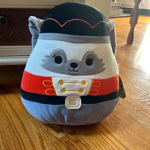 Squishmallows Plush Red and Gray Accents Artic Fox Nutcrackers Gracelynn 12” NWT